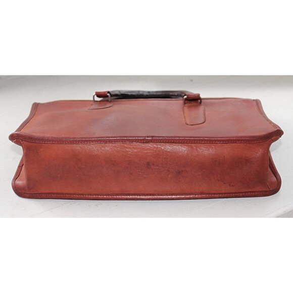 Coach Vintage - 1970s RUST Slim Satchel - NYC Factory, Talon Zipper - Picture 7 of 13